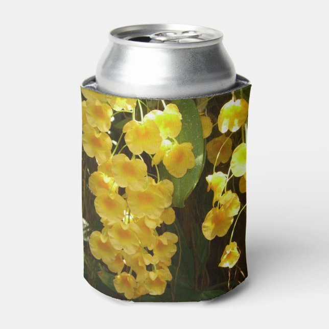 Hanging Yellow Orchids Tropical Flowers Can Cooler (Can Front)