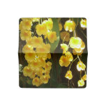 Hanging Yellow Orchids Tropical Flowers Checkbook Cover