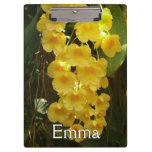 Hanging Yellow Orchids Tropical Flowers Clipboard