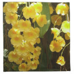 Hanging Yellow Orchids Tropical Flowers Cloth Napkin
