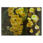 Hanging Yellow Orchids Tropical Flowers Cutting Board