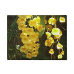 Hanging Yellow Orchids Tropical Flowers Doormat