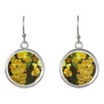 Hanging Yellow Orchids Tropical Flowers Earrings