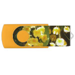 Hanging Yellow Orchids Tropical Flowers Flash Drive