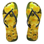 Hanging Yellow Orchids Tropical Flowers Flip Flops