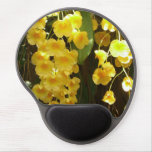 Hanging Yellow Orchids Tropical Flowers Gel Mouse Pad