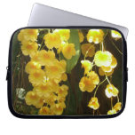 Hanging Yellow Orchids Tropical Flowers Laptop Sleeve