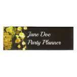 Hanging Yellow Orchids Tropical Flowers Name Tag