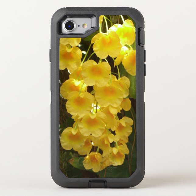 Hanging Yellow Orchids Tropical Flowers Otterbox iPhone Case (Back)