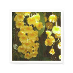 Hanging Yellow Orchids Tropical Flowers Paper Napkins