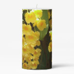 Hanging Yellow Orchids Tropical Flowers Pillar Candle