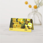 Hanging Yellow Orchids Tropical Flowers Place Card