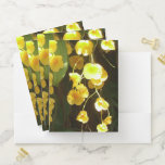 Hanging Yellow Orchids Tropical Flowers Pocket Folder
