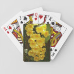 Hanging Yellow Orchids Tropical Flowers Poker Cards