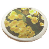 Hanging Yellow Orchids Tropical Flowers Sugar Cookie (Angled)