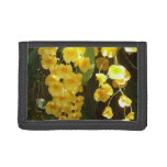 Hanging Yellow Orchids Tropical Flowers Tri-fold Wallet