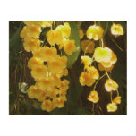 Hanging Yellow Orchids Tropical Flowers Wood Wall Decor