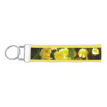 Hanging Yellow Orchids Tropical Flowers Wrist Keychain