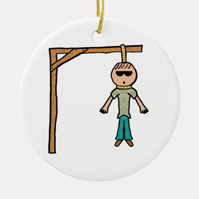 Hangman Ceramic Ornament (Front)