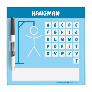 Hangman Word Game Dry Erase Board