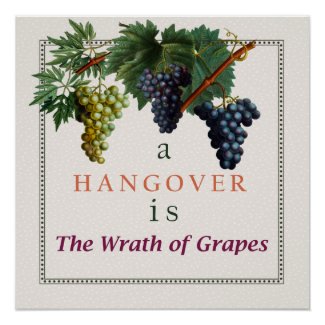 Hangover Botanical Literary Poster