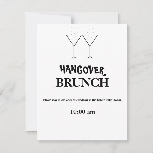 Hangover Brunch Invitations