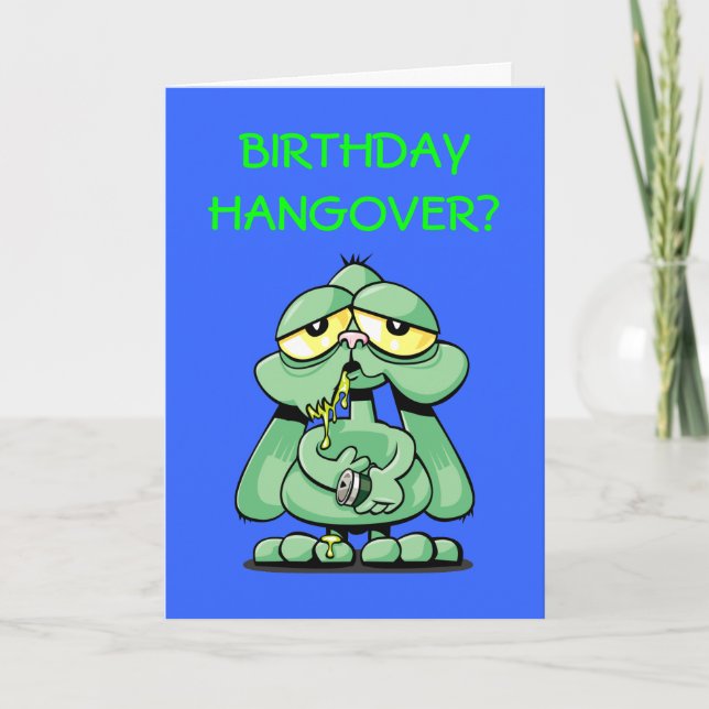 Hangover Bunny Card (Front)