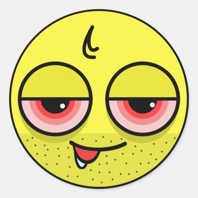 Hangover Face Classic Round Sticker (Front)