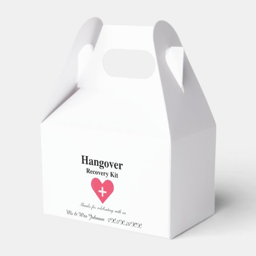 Hangover Heart Recovery Kit Favor Box
