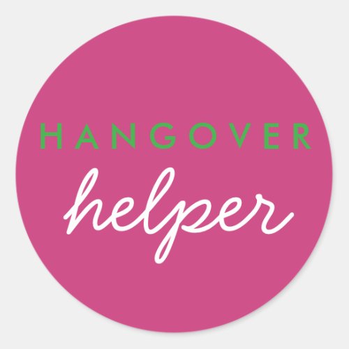 Hangover Helper Favor Sticker