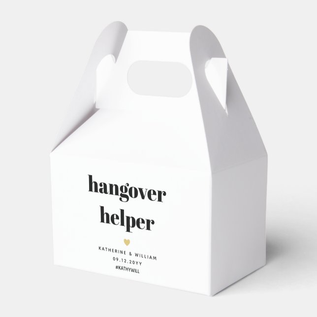  Hangover Helper Recovery Kit Favor Box (Back Side)
