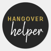 Hangover Helper Wedding Bachelorette Favor Sticker