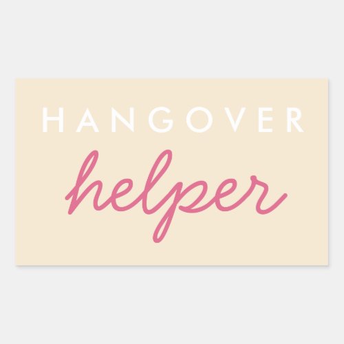 Hangover Helper Wedding Bachelorette Favor Sticker