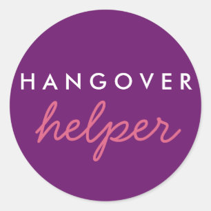 Hangover Helper Wedding Bachelorette Favor Sticker