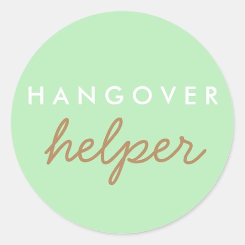 Hangover Helper Wedding Bachelorette Favor Sticker