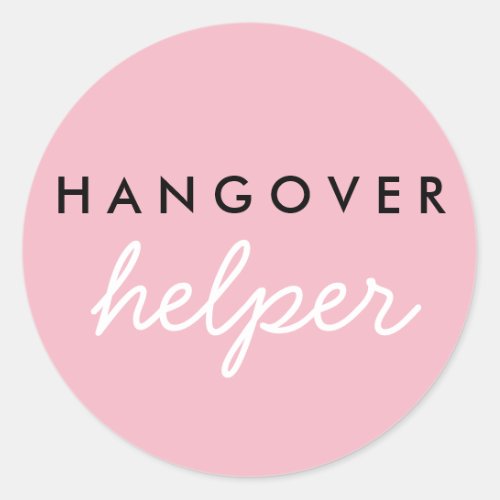 Hangover Helper Wedding Favor Sticker