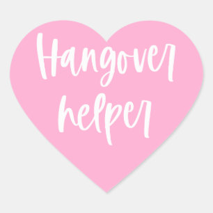 Hangover Helper Wedding Recovery Kit  Heart Sticker