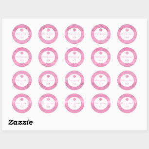 Hangover Kit Bright Pink Striped Stickers