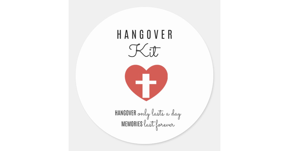 Hangover kit label template