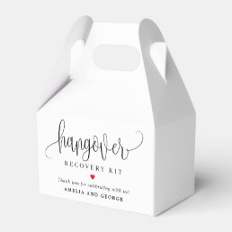 Hangover Kit Editable Color Lovely Calligraphy Favor Boxes