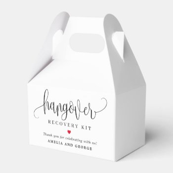 Hangover Kit Editable Color Lovely Calligraphy Favor Boxes by berryberrysweet at Zazzle