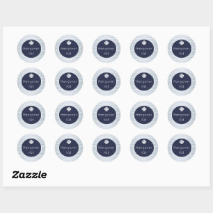 Hangover Kit Navy and Silver Striped Stickers