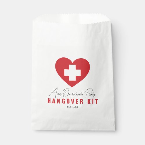 HANGOVER Kit Personalized Favor Bags