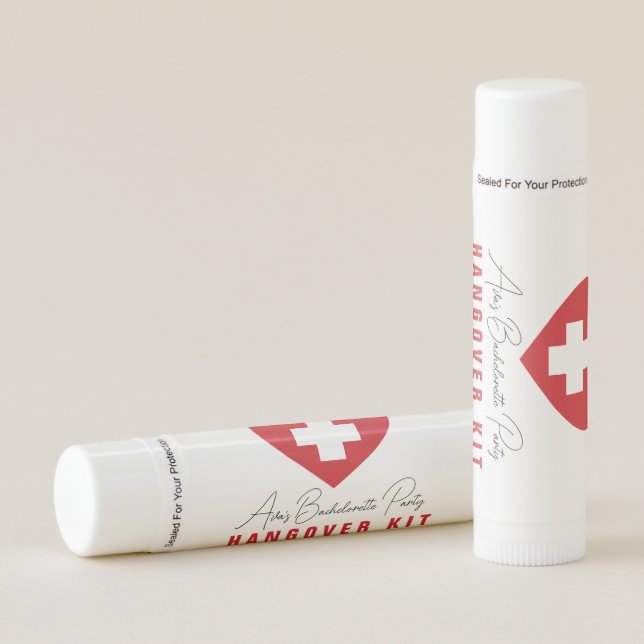 HANGOVER Kit Personalized Lip Balm (Front)