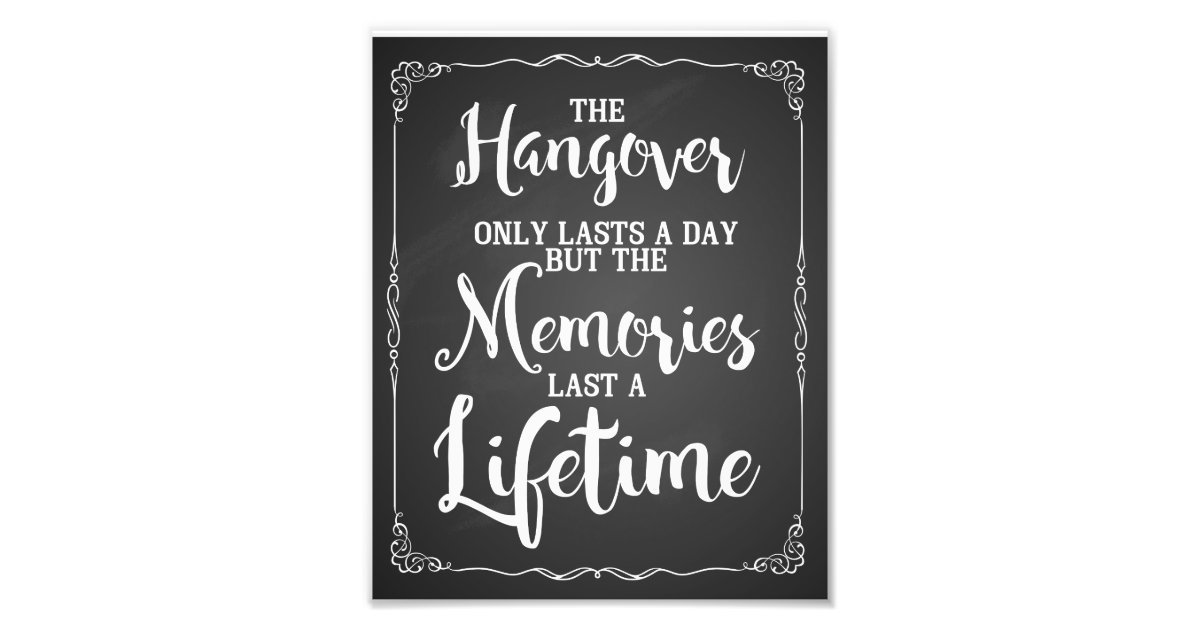 hangover party sign, chalkboard, wedding sign | Zazzle
