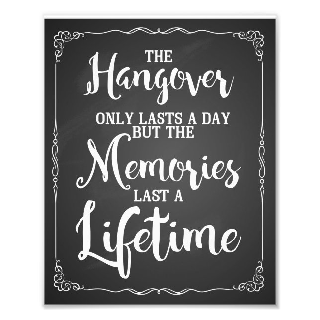 hangover party sign, chalkboard, wedding sign (Front)