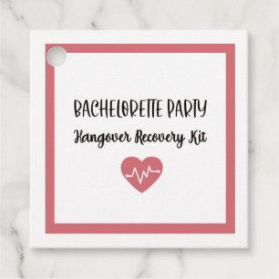 Hangover Recovery Kit Favor Tag