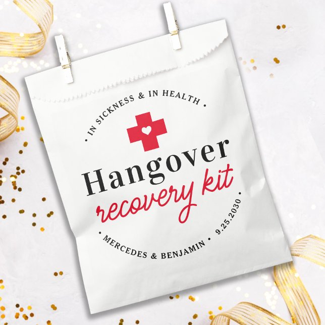 Hangover Recovery Kit Personalized Wedding  Favor Bag (Creator Uploaded)