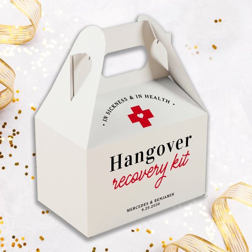 Hangover Recovery Kit Personalized Wedding  Favor Boxes