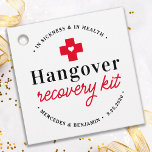Hangover Recovery Kit Personalized Wedding Party Favor Tags<br><div class="desc">Hangover Relief Kit ! These fun wedding favor tags are perfect to make your own hangover recovery kits for your guests, essential if you plan on having an open bar. Visit our collection for wedding favors, and hangover kit favors and wedding keepsakes. Personalize with name and date. COPYRIGHT © 2020...</div>